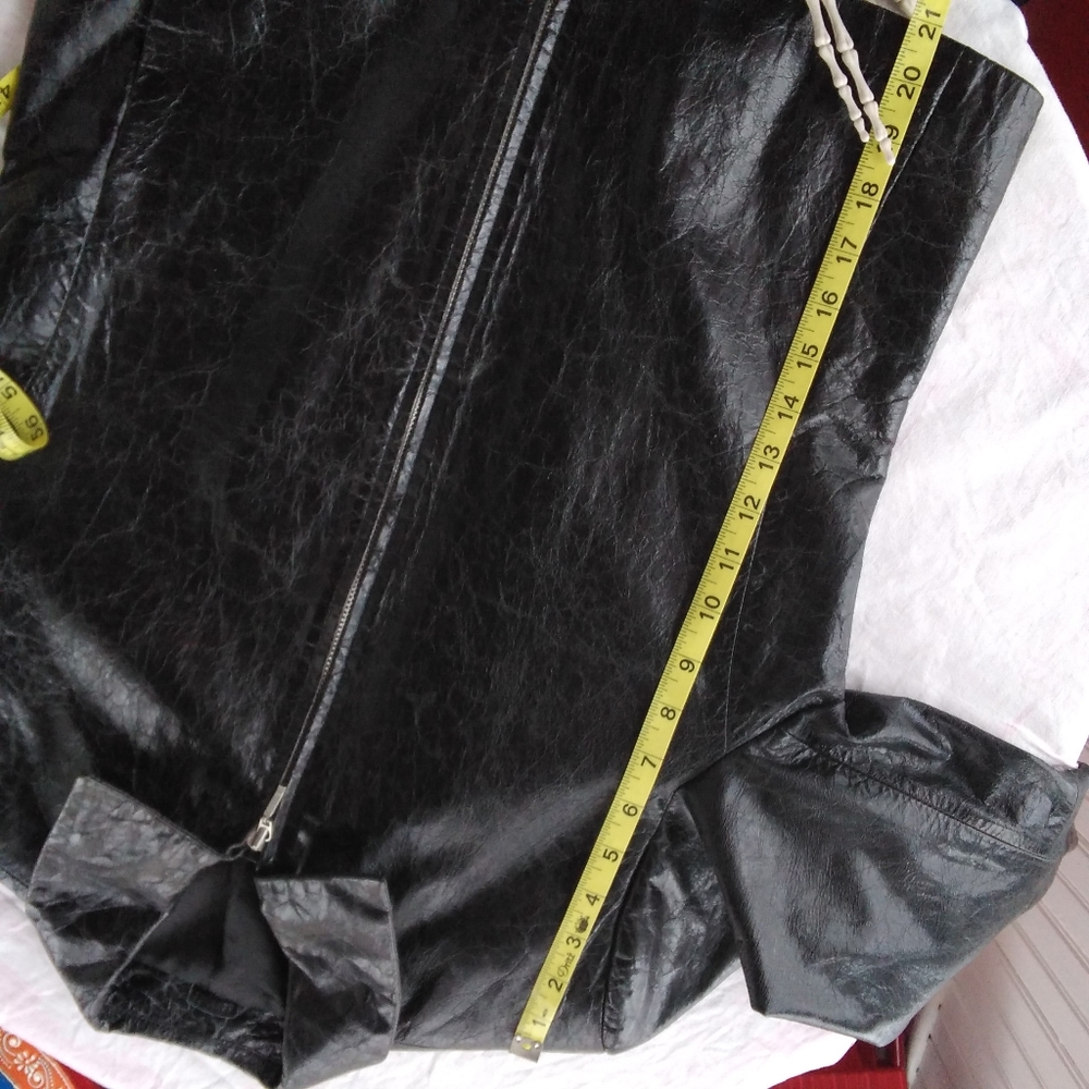 Vintage Genuine Leather Euro-Style Moto Jacket - Picture 15 of 16